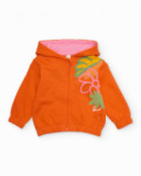 Sweat-shirt fille en maille avec fermeture éclair