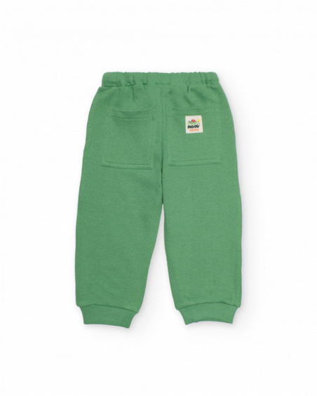 Pantalon garçon en maille avec taille élastiquée