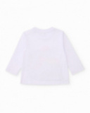 T-shirt garçon en maille avec application avec bouton