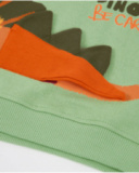 Sweat-shirt garçon en maille avec applications en relief