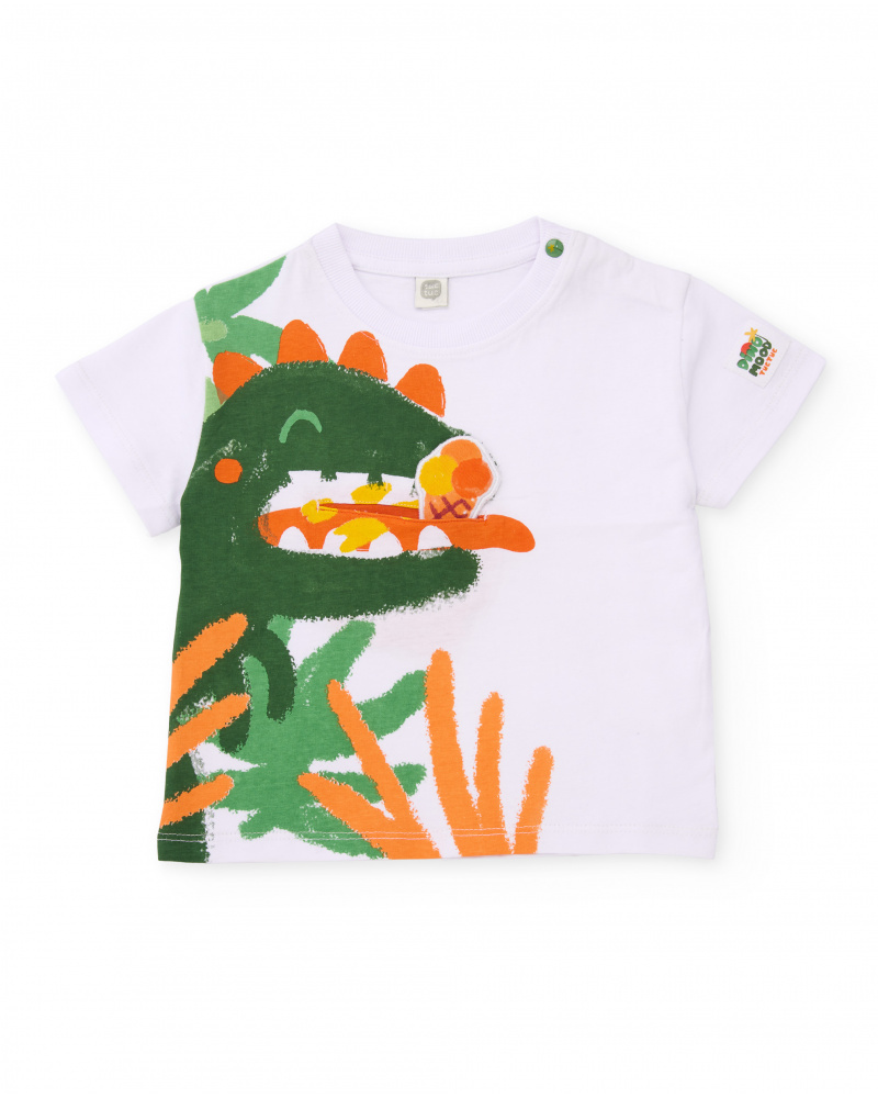 T-shirt garçon en maille avec application sur le devant