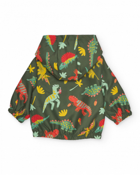 Veste garçon en tissu chaîne et trame avec imprimé intégral