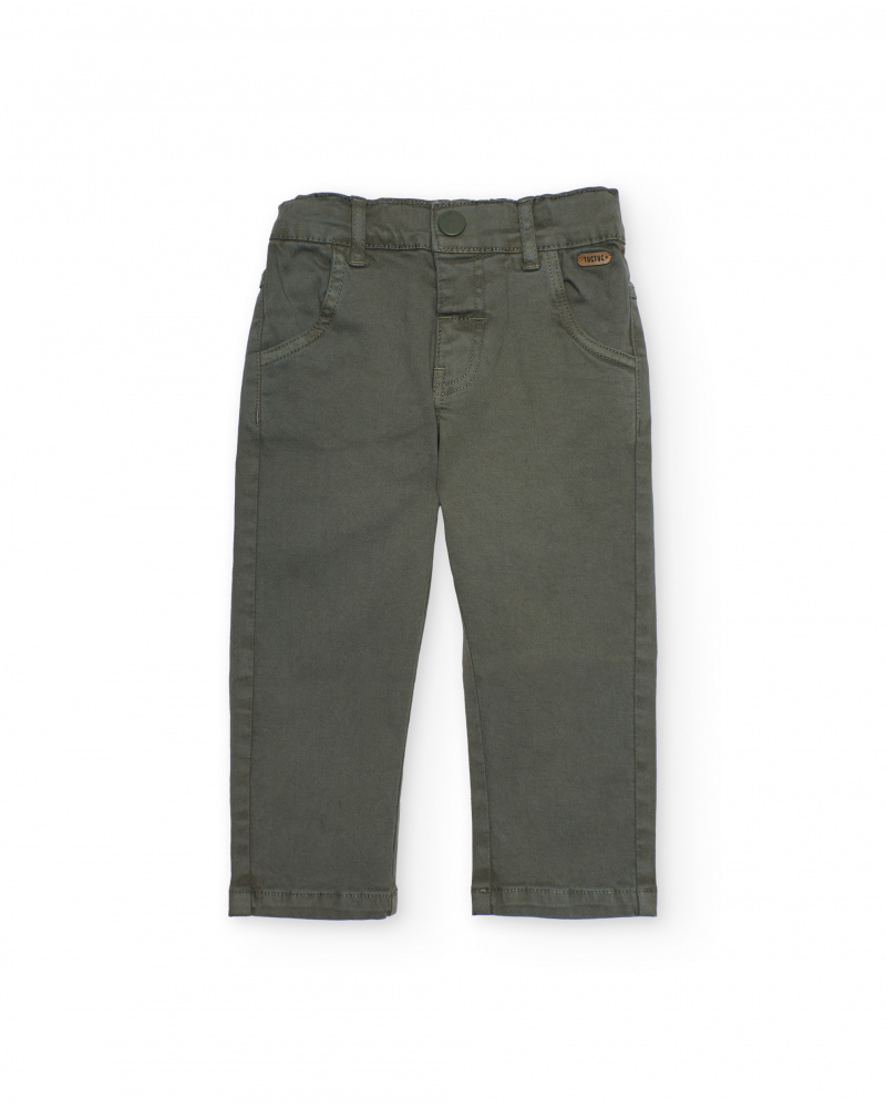 Pantalon pour garçon en tissu avec taille à ajustement intérieur