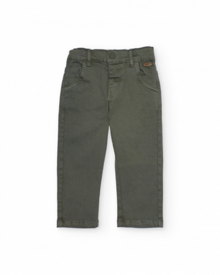 Pantalon pour garçon en tissu avec taille à ajustement intérieur