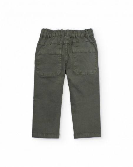 Pantalon pour garçon en tissu avec taille à ajustement intérieur