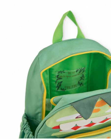 Sac à dos pour garçon en tissu avec motif dinosaure