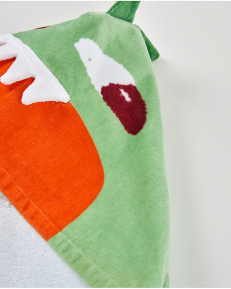 Serviette pour garçon en maille avec capuche décorée