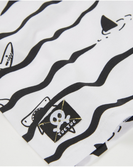 T-shirt en maille pour garçon avec imprimé requins