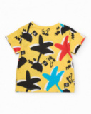 T-shirt en maille pour garçon avec imprimé intégral