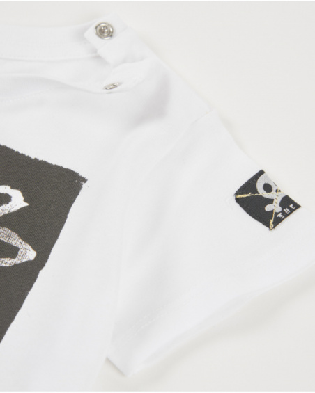 T-shirt en maille pour garçon avec motif sur le devant