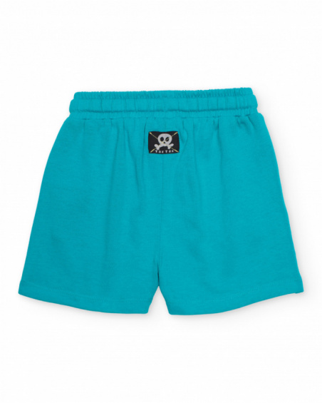 Bermuda en maille pour garçon avec taille élastiquée