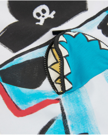 T-shirt en maille pour garçon d’inspiration pirate