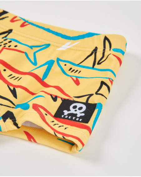 Maillot de bain pour garçon en maille avec imprimé requins