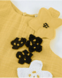 Blouse pour fille en tissu avec applications florales