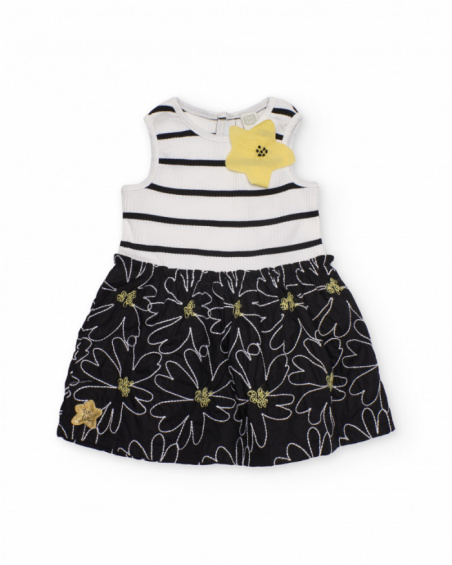 Robe en maille pour fille à rayures