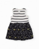 Robe en maille pour fille à rayures