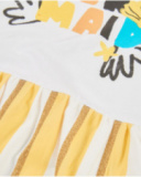 Robe en maille pour fille avec rayures verticales