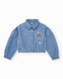 Chemise pour fille en tissu en denim léger
