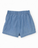 Jupe-short pour fille en tissu en denim léger