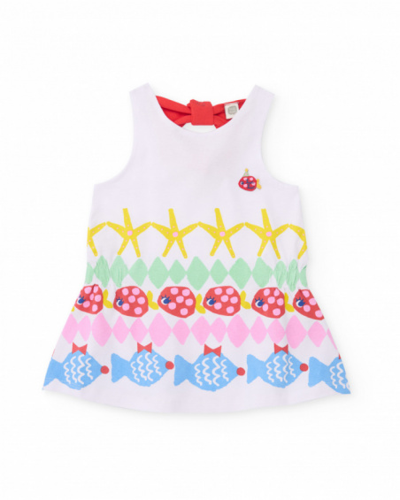 Robe en maille pour fille avec nœud dans le dos