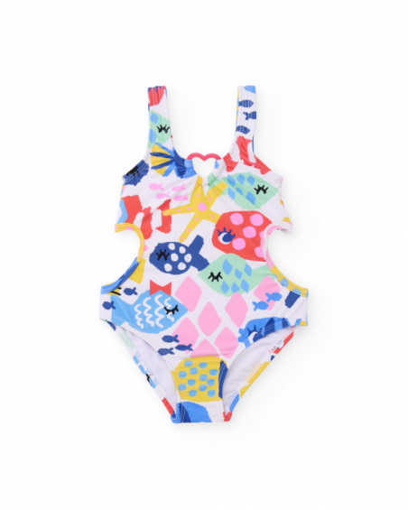 Maillot de bain en maille pour fille avec ouvertures sur les côtés