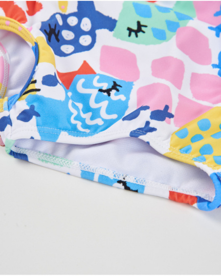 Maillot de bain en maille pour fille avec ouvertures sur les côtés