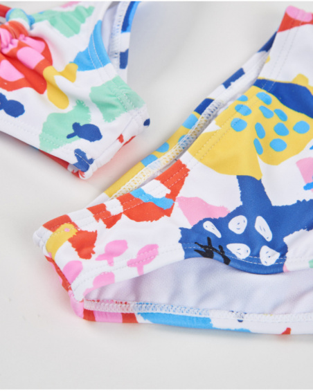 Bikini en maille pour fille avec détail froncé