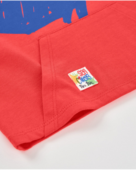 T-shirt garçon en maille avec imprimé baleine