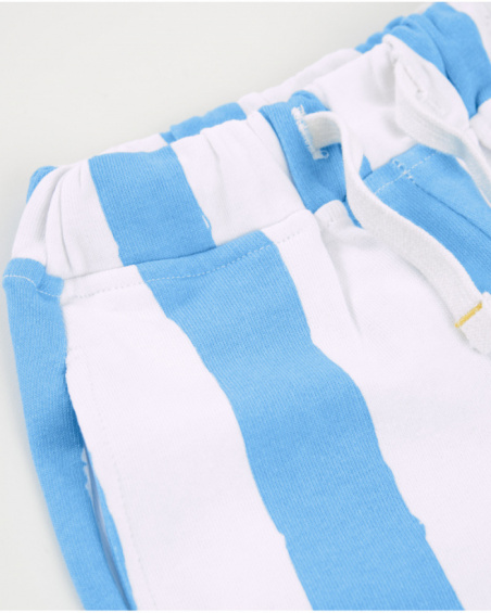 Bermuda garçon en maille avec broderie décorative