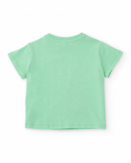 Ensemble garçon en maille avec imprimé sur le devant