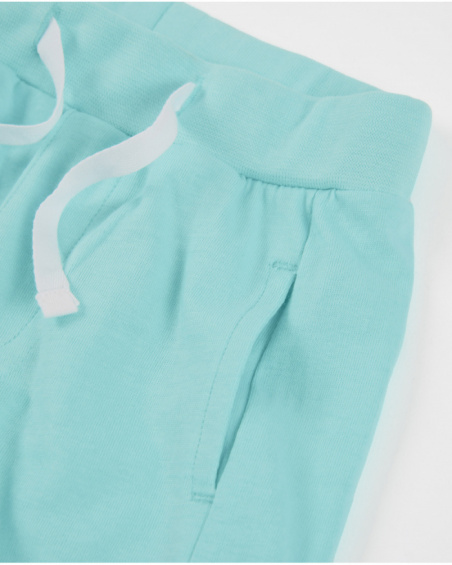 Bermuda garçon en maille avec taille élastique