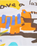 T-shirt garçon en maille avec grand imprimé