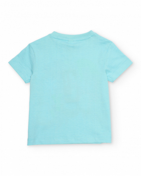 T-shirt garçon en maille avec fermeture à l’épaule