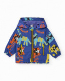 Veste garçon en tissu tissé avec imprimé animaux