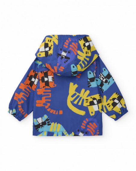 Veste garçon en tissu tissé avec imprimé animaux