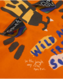 T-shirt garçon en maille avec imprimé tigre sur le devant