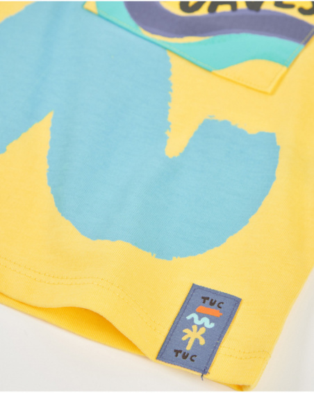 T-shirt garçon en maille avec poche imprimée