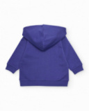 Sweat garçon en maille avec fermeture zippée