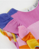 Robe pour fille en maille avec volants sur les bretelles