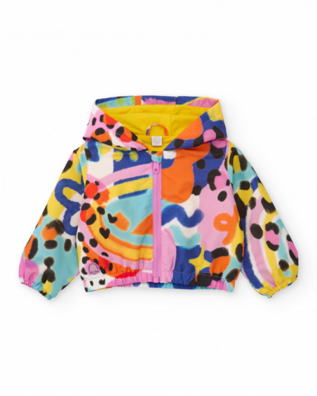 Veste pour fille en toile avec motif abstrait
