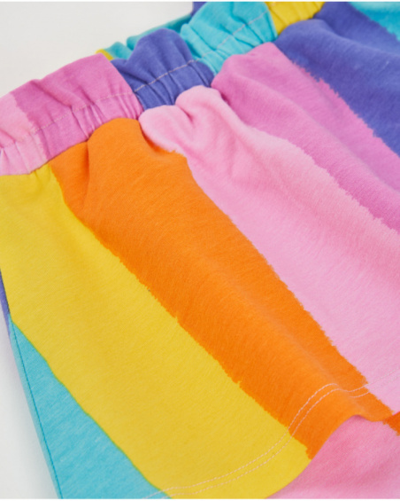 Jupe pour fille en maille avec rayures verticales