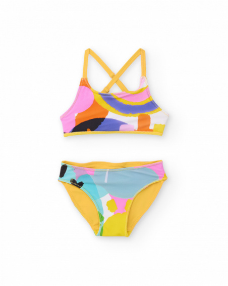 Bikini pour fille en maille avec motif abstrait