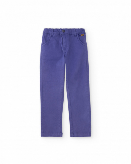 Pantalon pour garçon en toile avec taille ajustable