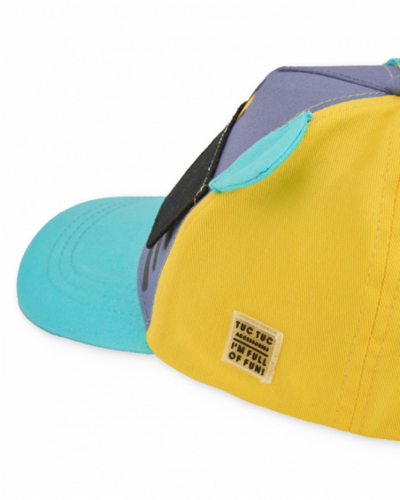 Casquette pour garçon en toile avec lunettes en relief