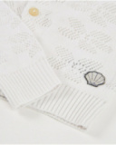 Veste pour fille en tricot avec motif ajouré