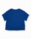 T-shirt pour fille en maille avec nœud décoratif au bas