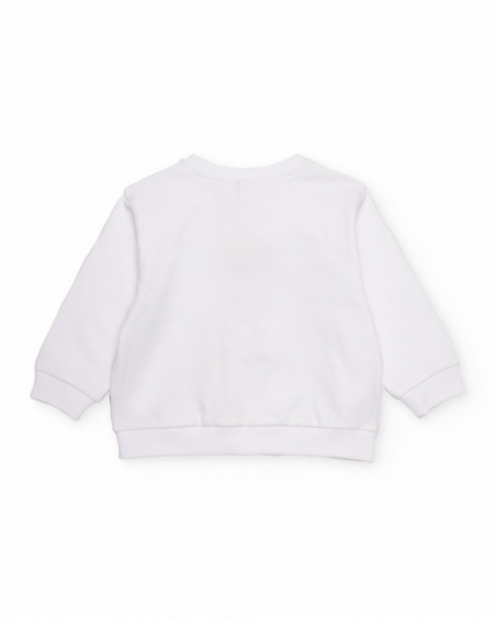 Sweat pour fille en maille avec imprimé marin