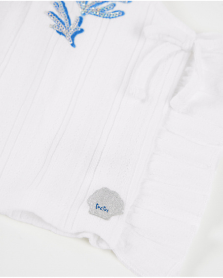 Top pour fille en maille avec sequins décoratifs