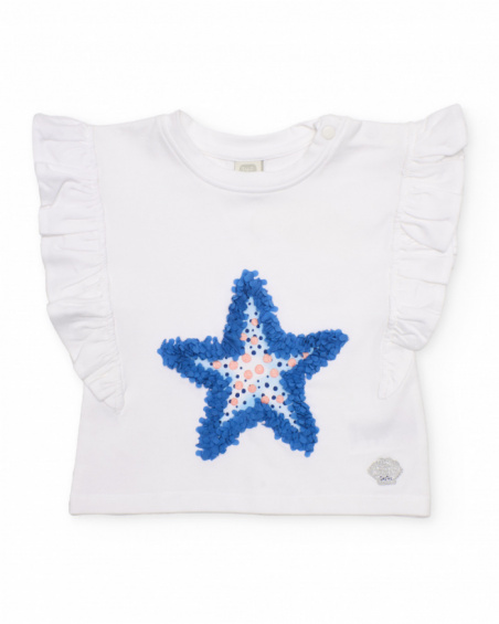 T-shirt pour fille en maille avec étoile texturée