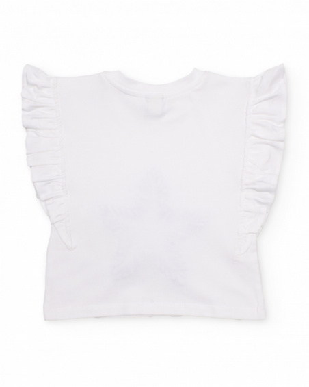 T-shirt pour fille en maille avec étoile texturée
